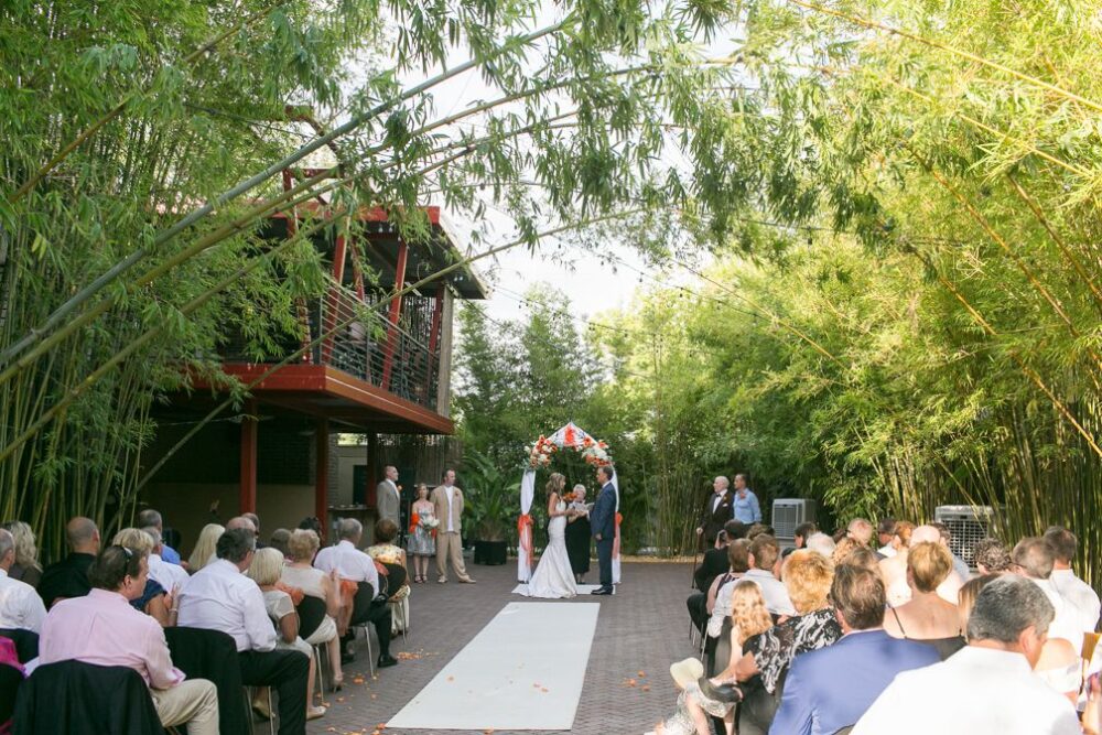 beautiful courtyard ceremonies at historic wedding venue NOVA 535 downtown St. Pete