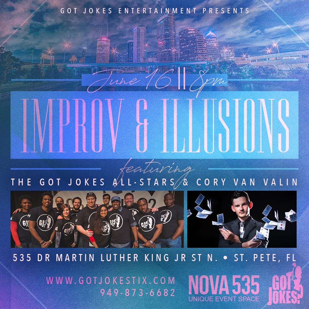 2017 06-16 Improv and Illusions with Got Jokes Entertainment at NOVA 535
