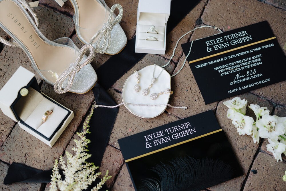 Enjoy the 2023 ROARING 20s Stylized Photoshoot Gorgeous Details produced at NOVA 535, St. Pete, Florida, with photos by McNeile Photography