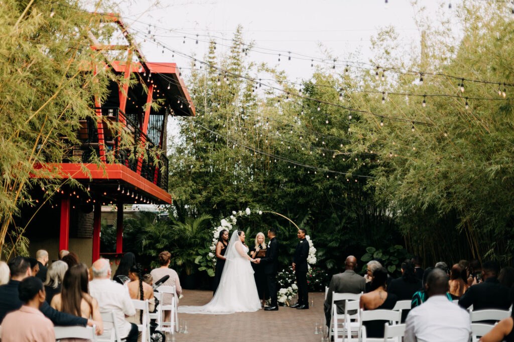 Timeless Black and White Bamboo Garden Wedding Ceremony Inspiration | Tampa Bay Photographer Amber McWhorter Photography