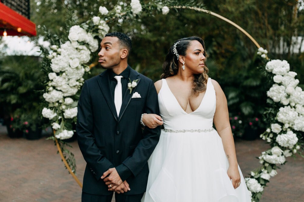 Bride and Groom Bamboo Garden Wedding Portrait | Tampa Bay Photographer Amber McWhorter Photography