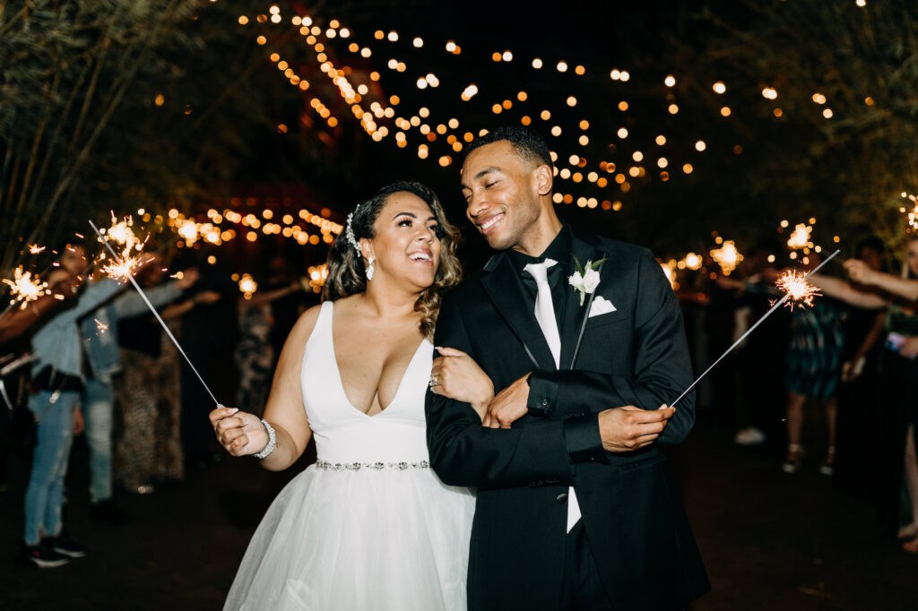 Timeless Wedding Reception Sparkler Exit Inspiration | Tampa Bay Photographer Amber McWhorter Photography