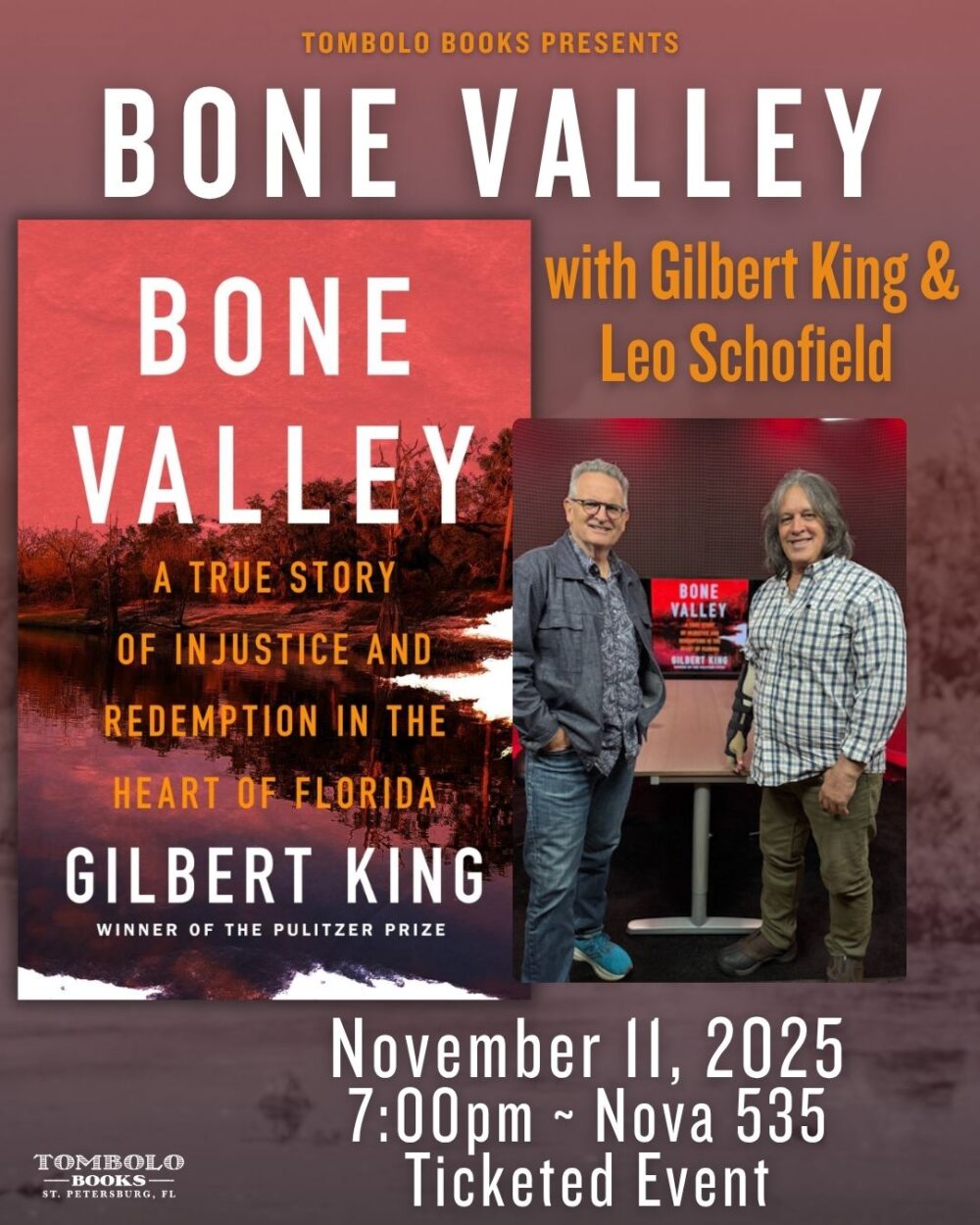 2025 11-11 BONE VALLEY book by GILBERT KING at NOVA 535