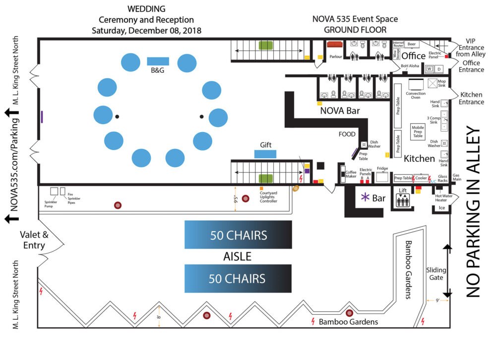 2018 12-08 WEDDING Courtyard Ceremony and Reception at Historic Downtown St. Pete Wedding Venue NOVA 535 Unique Event Space