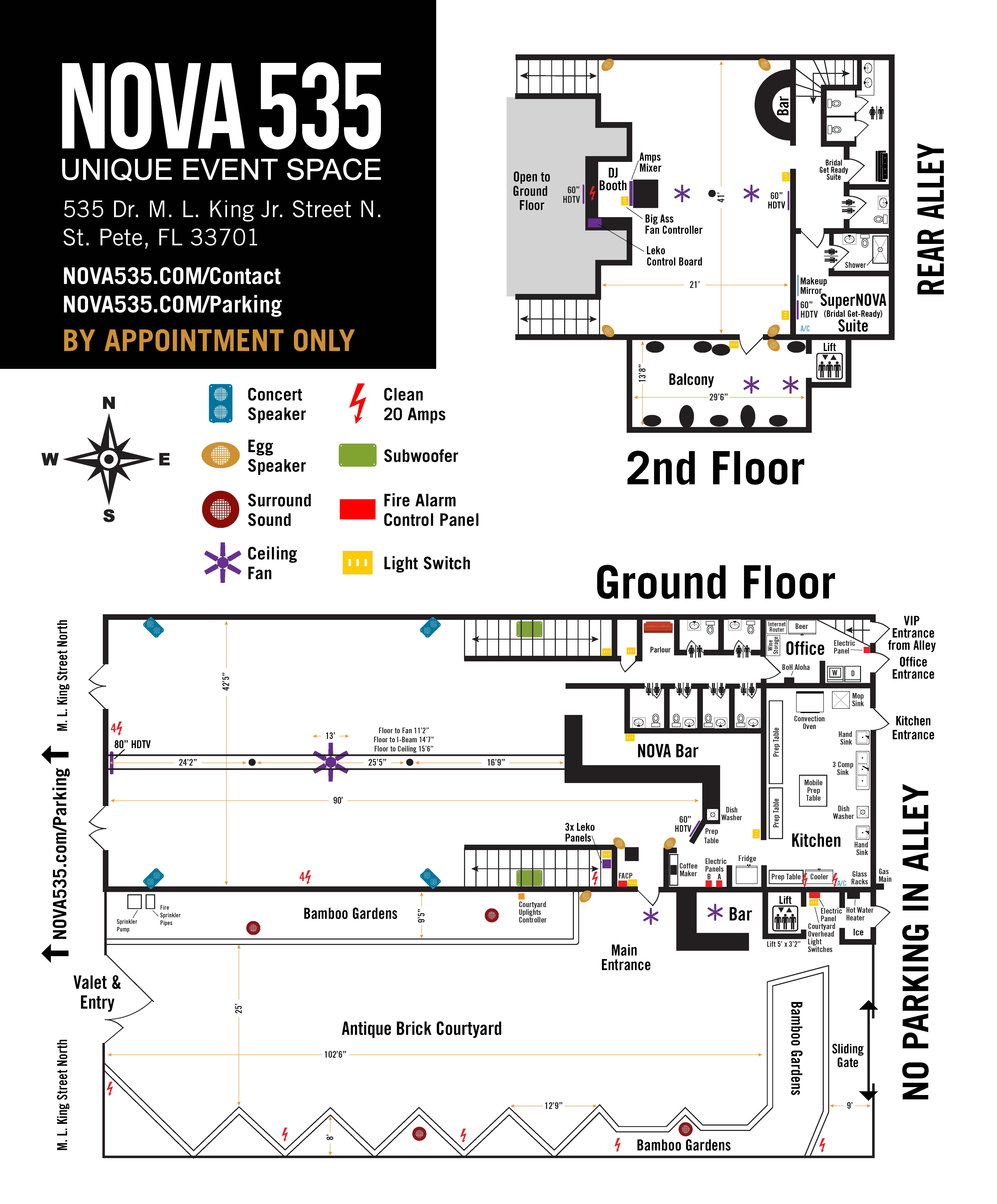 2019 Venue Map of Historic downtown St. Pete Venue NOVA 535