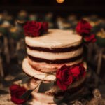 Naked red velvet wedding cake